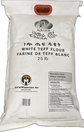 [6502] White Azmera teff flour 25 LB