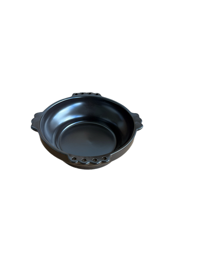[32288] Ceramic Kitfo Plate Middle 8 Black 