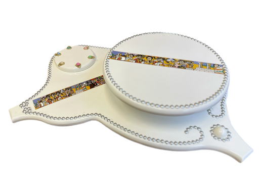 [88186] Rekebot Tray Silver Saba