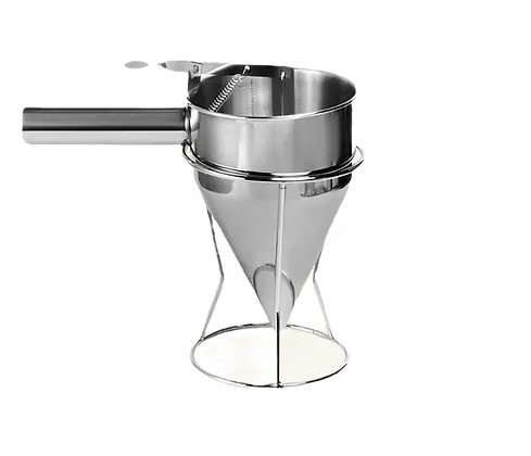 [54321]  Funnel Injera Dispenser Stainless Steel 